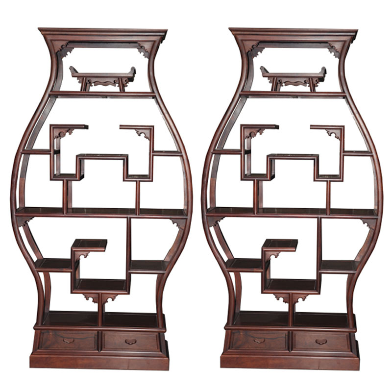 大紅酸枝葫蘆博古架